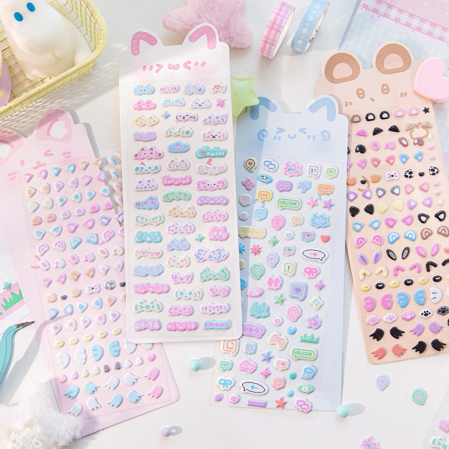 Cartoon Patterns Decorative Stationery Stickers Korean Stationery Scrapbook supplies DIY Diary Album Planner custom sticker Qme