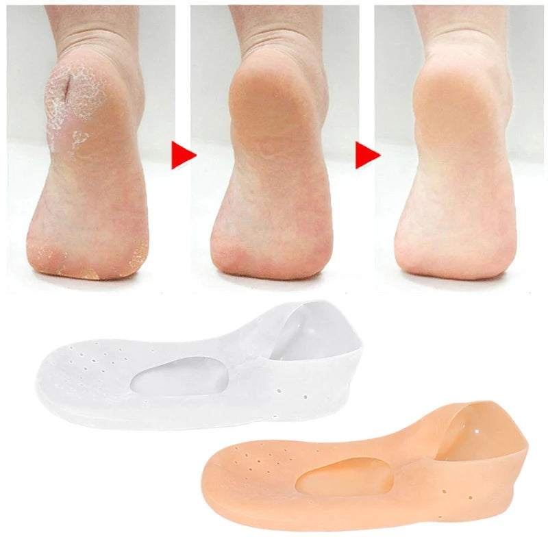 1Pairs S L Silicone Moisturizing Spa Socks Gel-infused Foot Care Qme