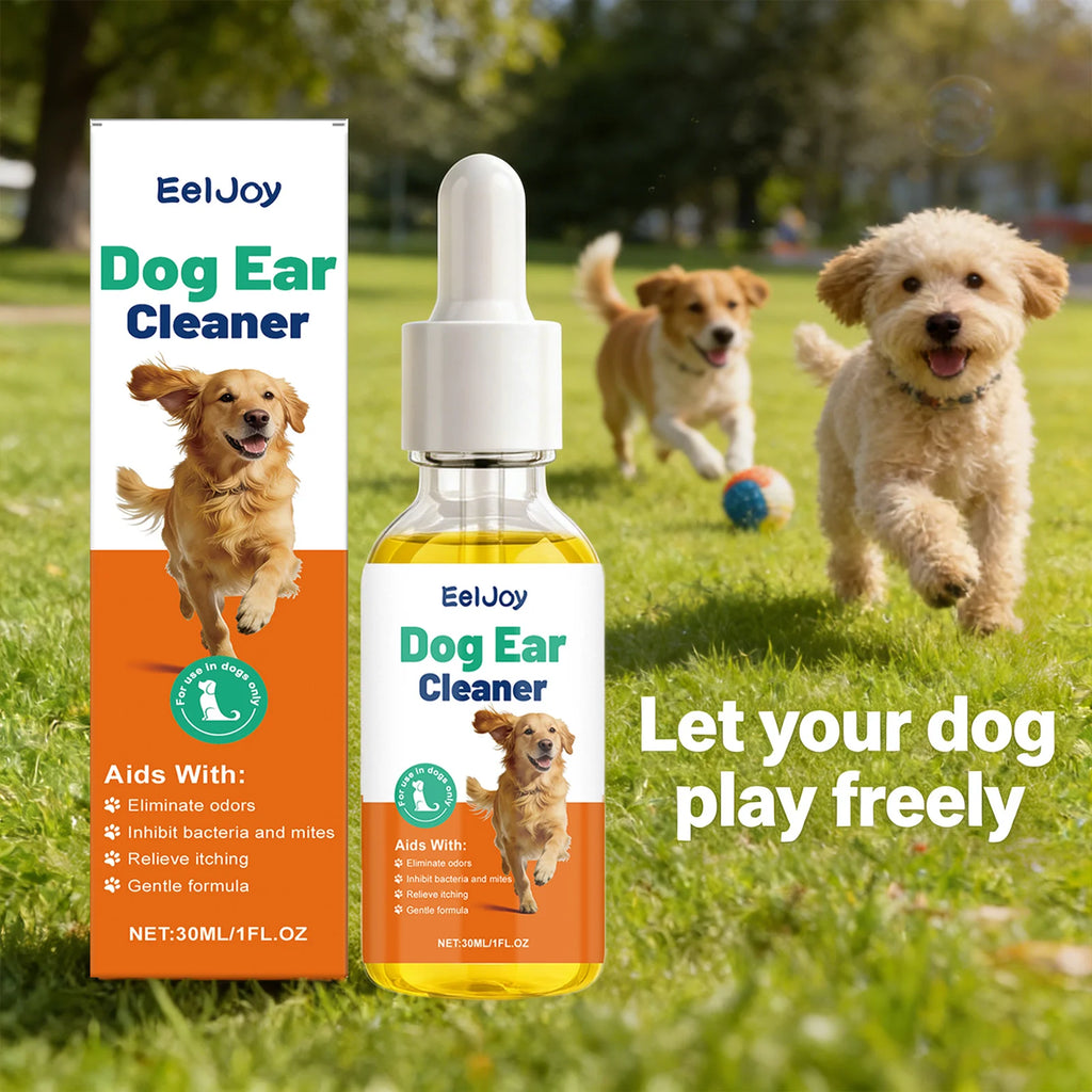 Dog Ear Cleaning Drops Removing Earwax Reduce Ear Mites Relieve Inflammation & Itching Eliminate Odors Freshing Pet Ear Cleaner Qme