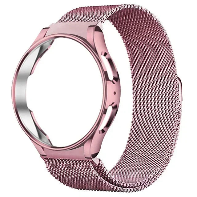 Strap + TPU Case For Samsung Galaxy Watch 6 Classic 43mm 47 42mm No Gaps Metal Bracelet Galaxy Watch Qme HP P Watch 6 40mm