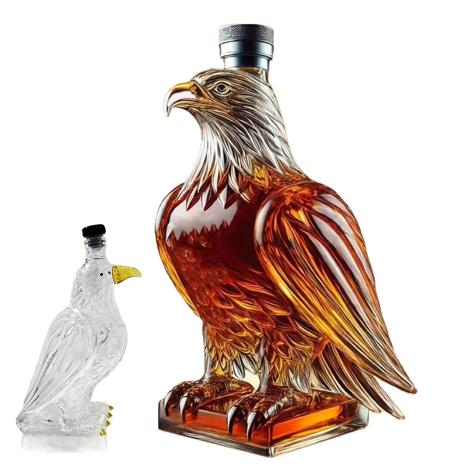 Eagle Whiskey Decanter Glass Animal-Shaped Whiskey Bottles Collectible Novelty Container for Beer Tasting Home Decor Wedding Qme