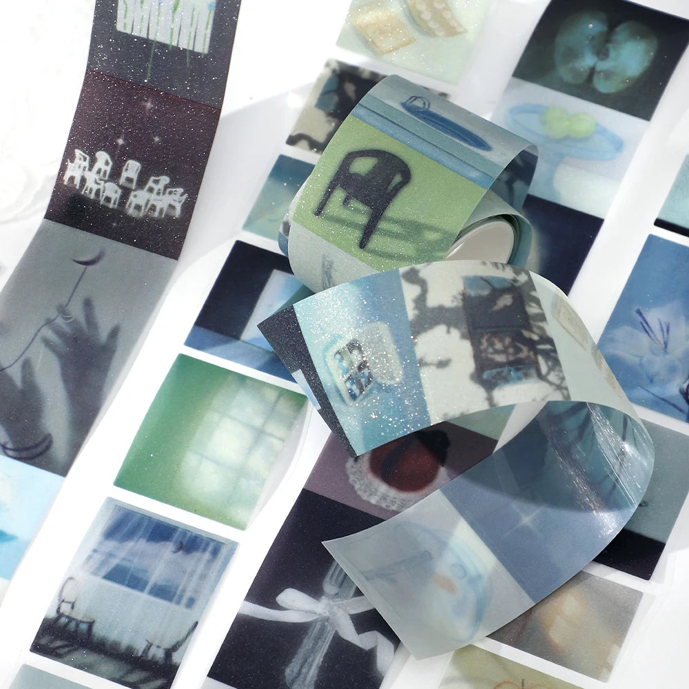 2m/Roll Beautiful scenery PET Tape Paper Journal Decorative Adhesive Masking Tape Scrapbooking Collage Diary Stationery stickers Qme