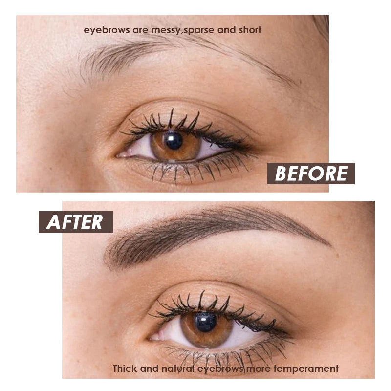 3 in 1 Eyebrow Stamp, Long-lasting Waterproof Perfect Eye Brows Stencil, Retouching The Face Hairline Contour Fine Powder Qme
