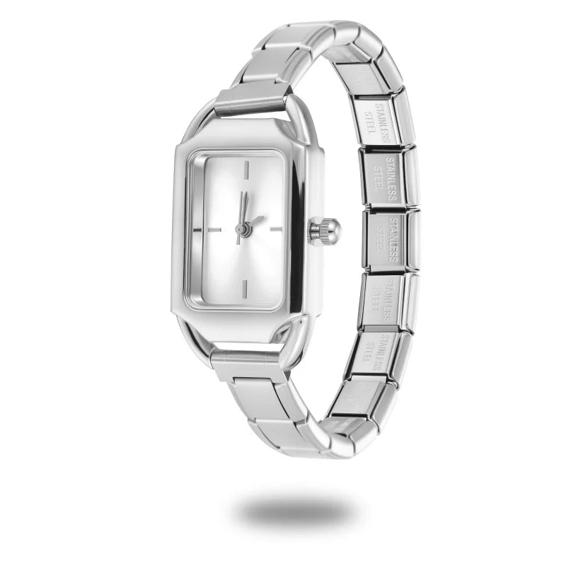 Fashion Women's Men's DIY Width Italian Elastic Charm Stainless
