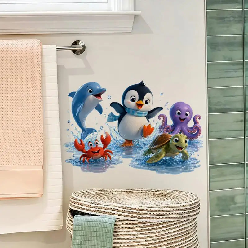 Bathroom Sink Area Backsplash Sticker Floral Waterproof Peel Stick Qme