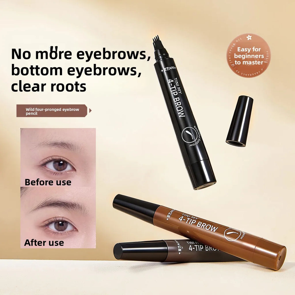 Waterproof Microblading Eyebrow Pen AIYI 4-Tip Long Lasting Natural Qme
