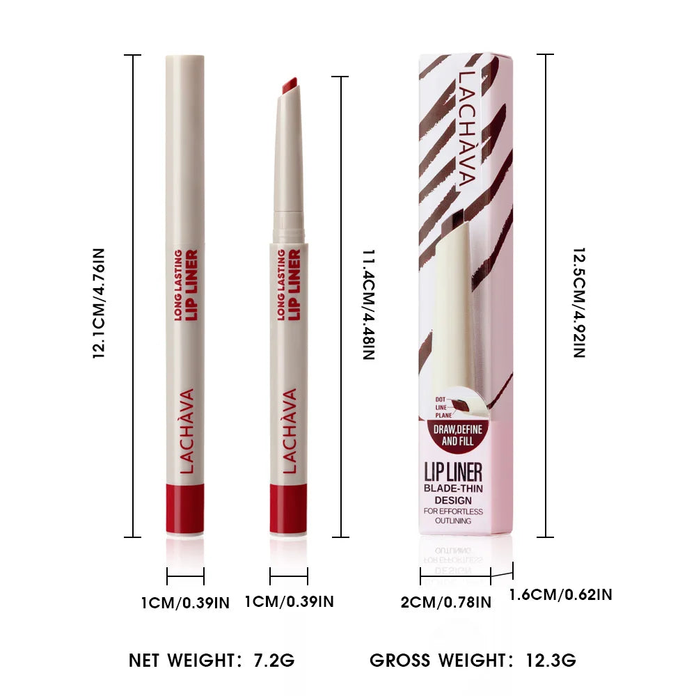 Matte Lip Liner Pen Long-lasting Water Sweat Resistant Twisted Design Qme