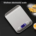 Digital Kitchen Scale LED Display 10kg/1g Stainless Steel Panel Electronic Scales Home Jewelry Food Snacks Weighing Baking Tools Qme silvery 10Kg