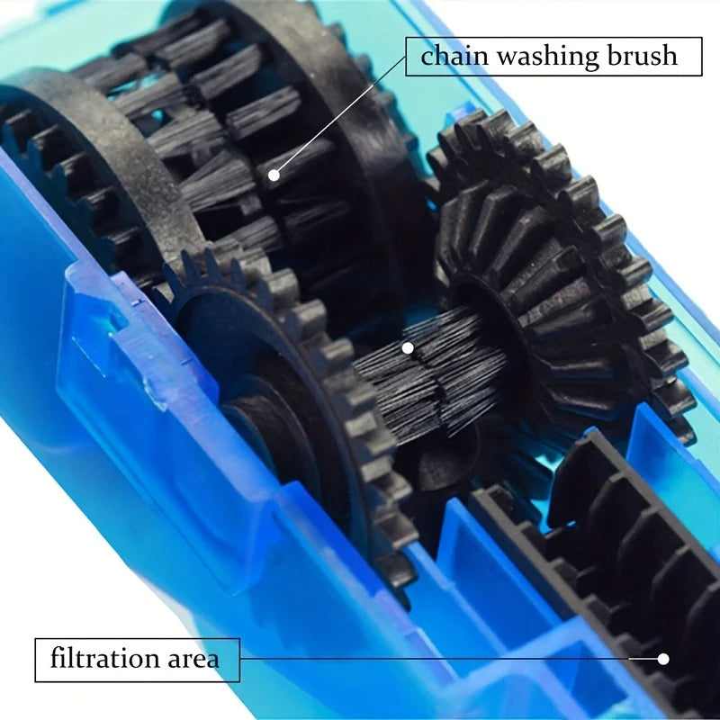 Portable Bicycle Chain Cleaner Bike Clean Machine Wash Tool Mountain Road Bike Cycling Cleaning Kit Qme