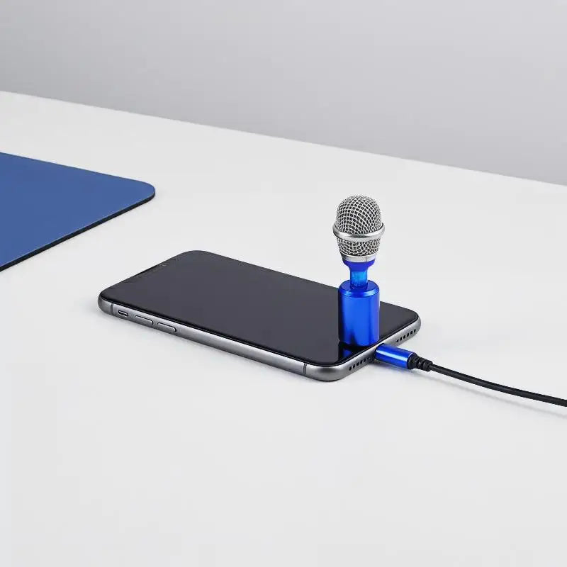 Mini Bendable Metal Recording Microphone Portable Plug Play Mic Qme