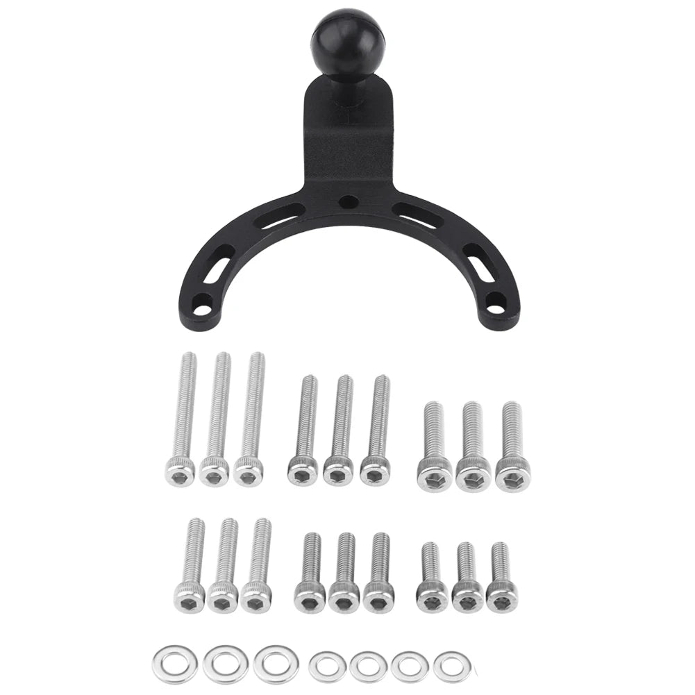 Adjustable Motorcycle Gas Mount GPS Phone Camera Bracket Hoder Motorcycle Gas Mount Bracket Motorcycle Mount Bracket Qme black