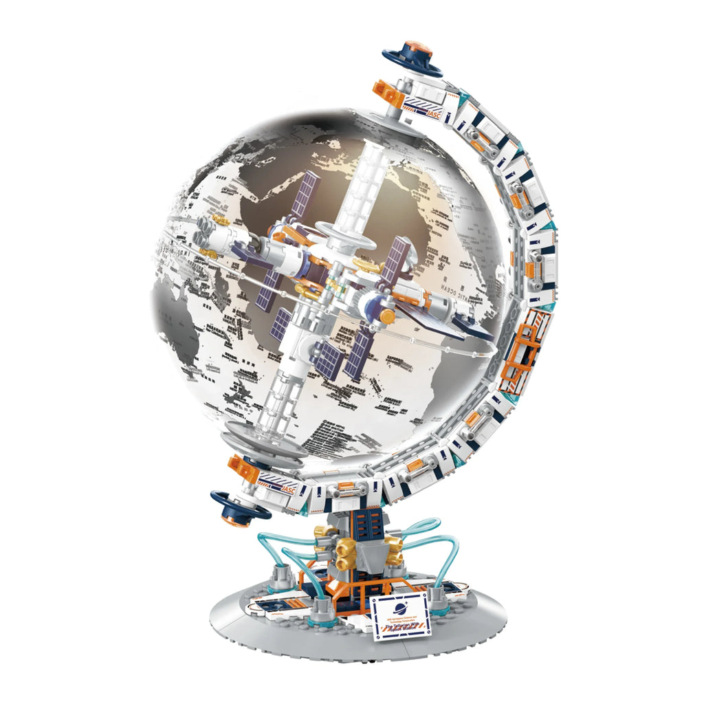 Tellurion Globe Model Building Blocks Bricks Puzzle STEM Assembled Student Educational Science Geology Toy Kid Gift Boy Birthday Qme No-Box