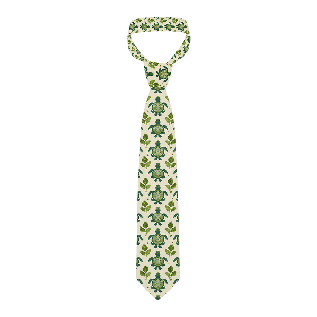 Funny Cartoon Tortoise Print Tie Unisex Fashion Business Men's Casual Qme
