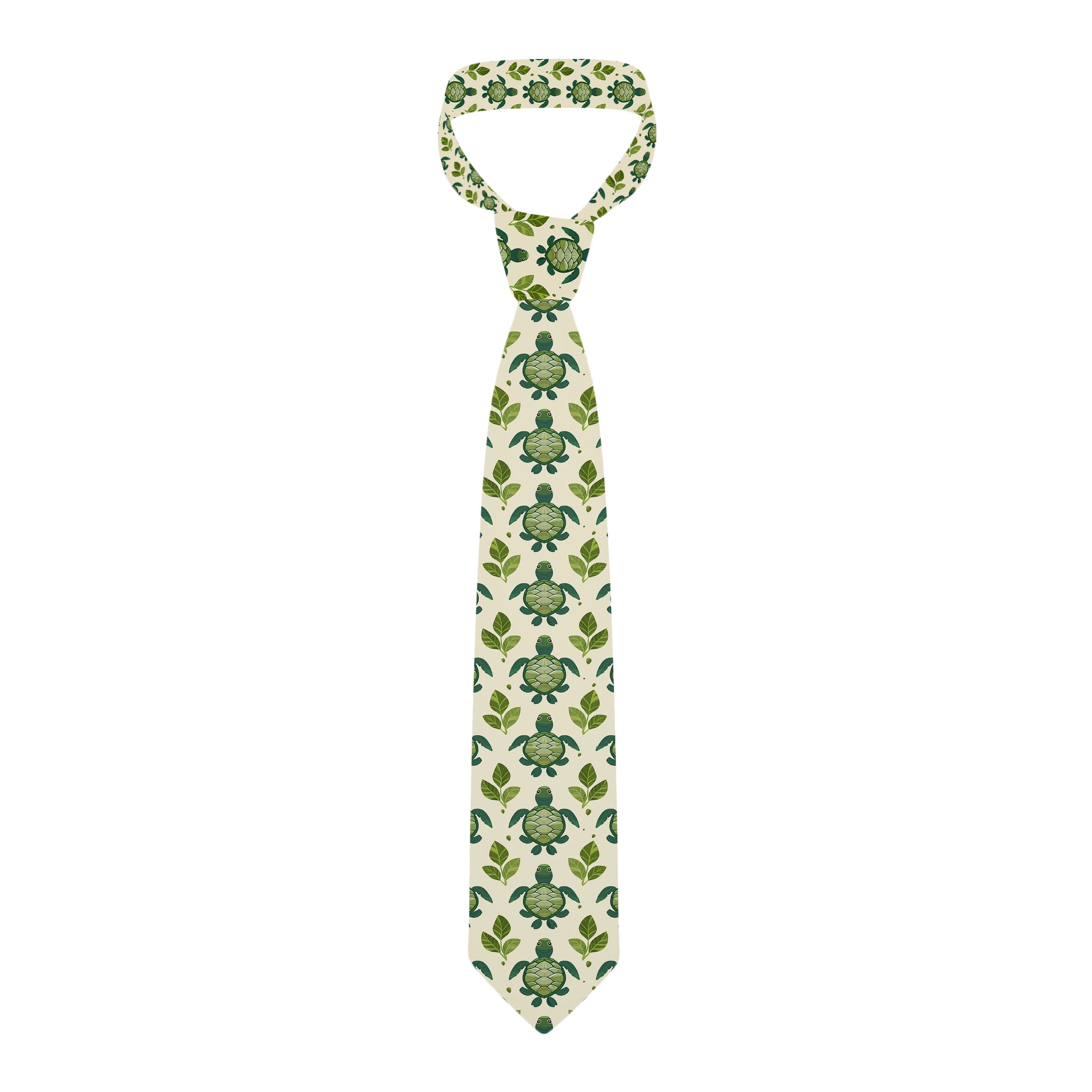 Funny Cartoon Tortoise Print Tie Unisex Fashion Business Men's Casual Qme