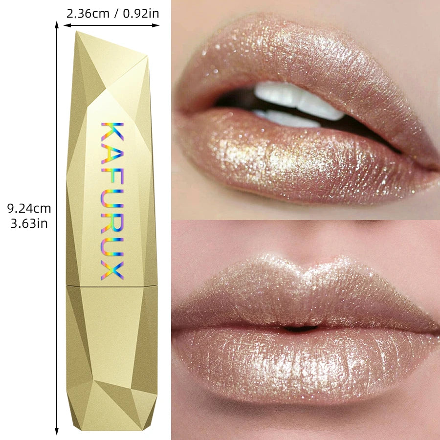 Sexy Glitter Plumping Metallic Lipstick Moisturizer Shimmer Lips Qme