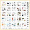 50 pcs Ins Magazine Sticker Book Washi Paper Journal Stickers Material DIY Decoration Memo Pad Scrapbooking Supplies Stationery Qme A