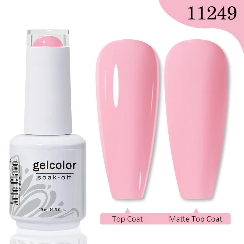 Arte Clavo Gel Nail Polishes Pink Nude Hybrid Lak Manicure