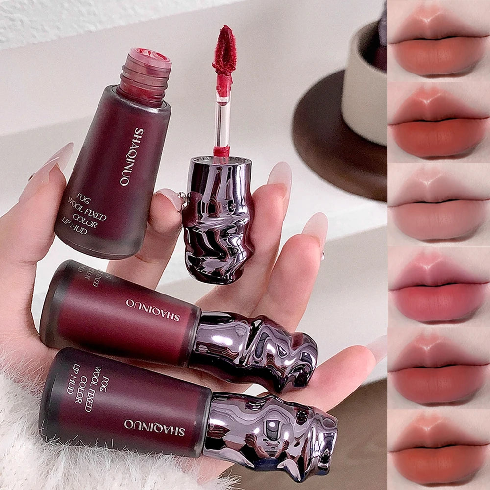 SHAQINUO Matte Velvet Autum&winter Lip Mud Cream Clay Long-lasting Qme