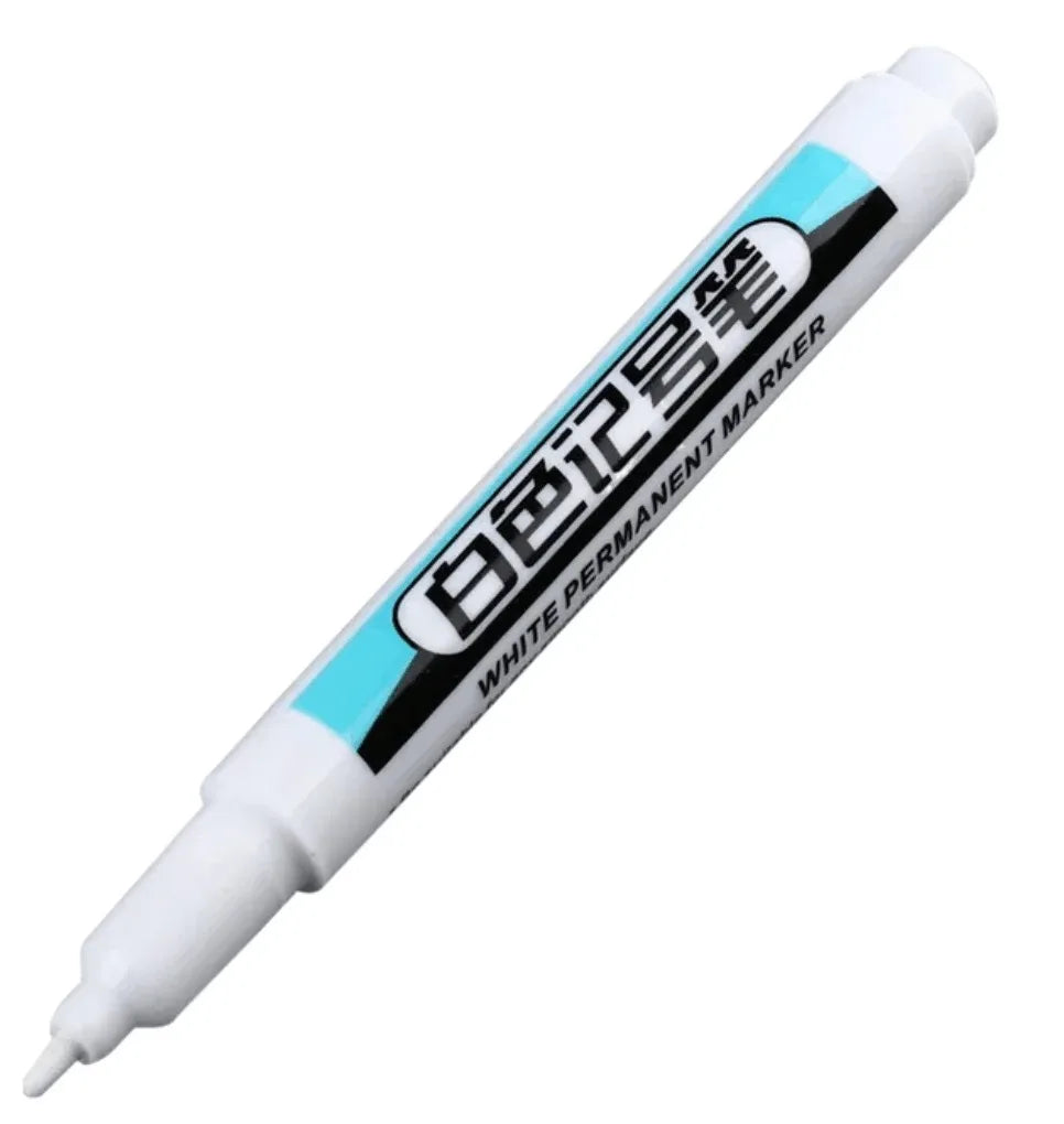 1/10/20Pcs White Permanent Paint Marker Pens 0.7/1.0/2.5mm Tip Waterproof for Glass Stone Metal Plastic Leather DIY Art Craft Qme 1Pcs-1.0 mm