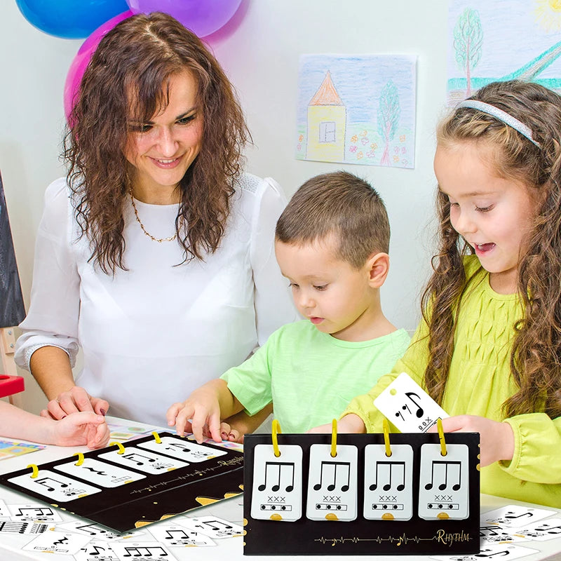 Music Enlightenment Learning Cards Note Instrument Rhythm Cognition Qme