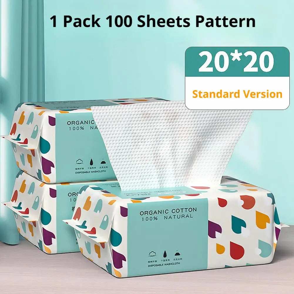 Soft Cotton Disposable Face Towel Thicken Facial Towelettes Dry Wipes Qme