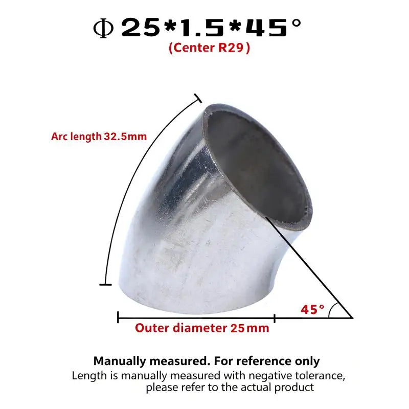 Sanitary Food Grade 45 Degree Weld Elbow 304 Stainless Steel, Polished Butt Weld Pipe Fitting 16-80mm OD Press Fitting Qme A6