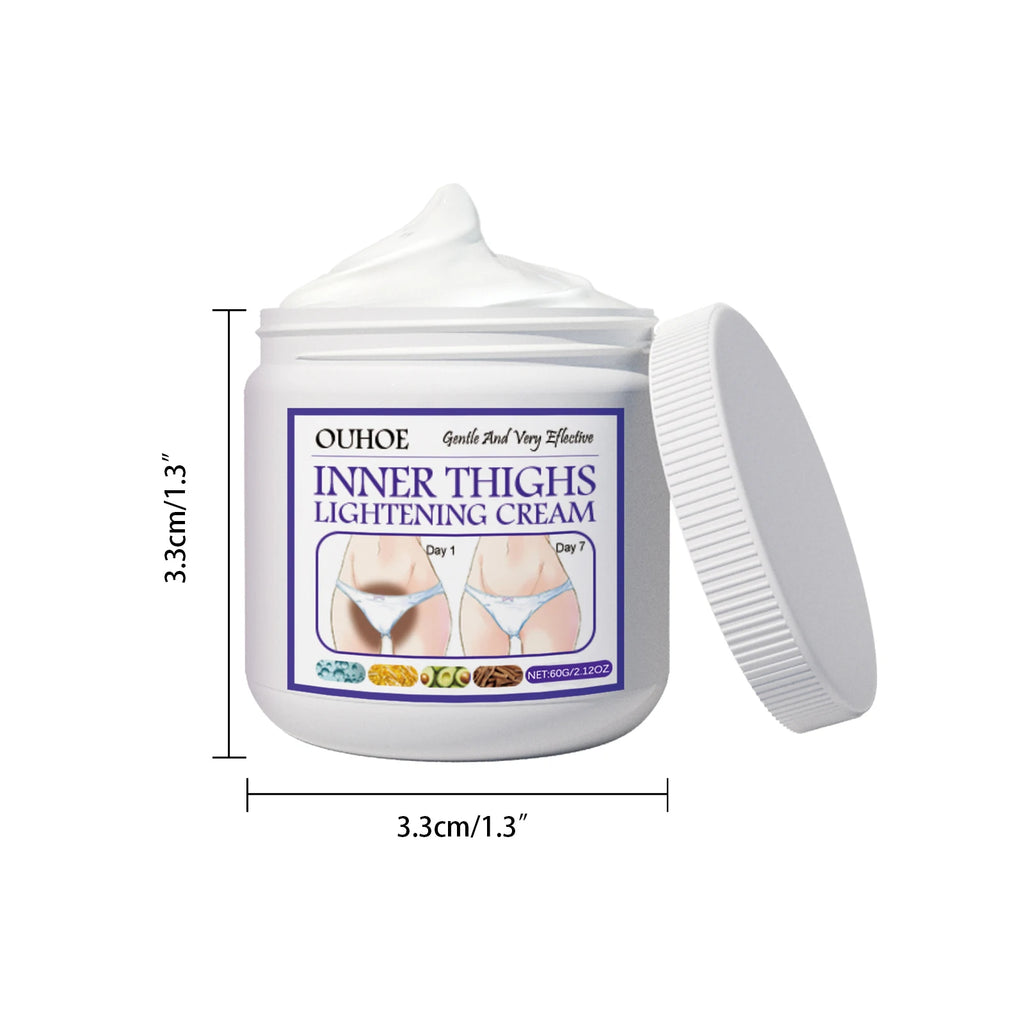 Inner Thighs Lightening Cream Private Area Armpit Buttock Dark Spots Whitening Lotion Body Brighten Melanin Even Skin Tone Qme 60g Boxed