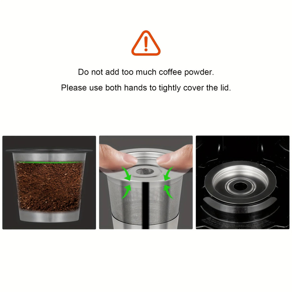SUS304 Stainless Steel Reusable K-cups Coffee Pods Compatible Ninja Qme