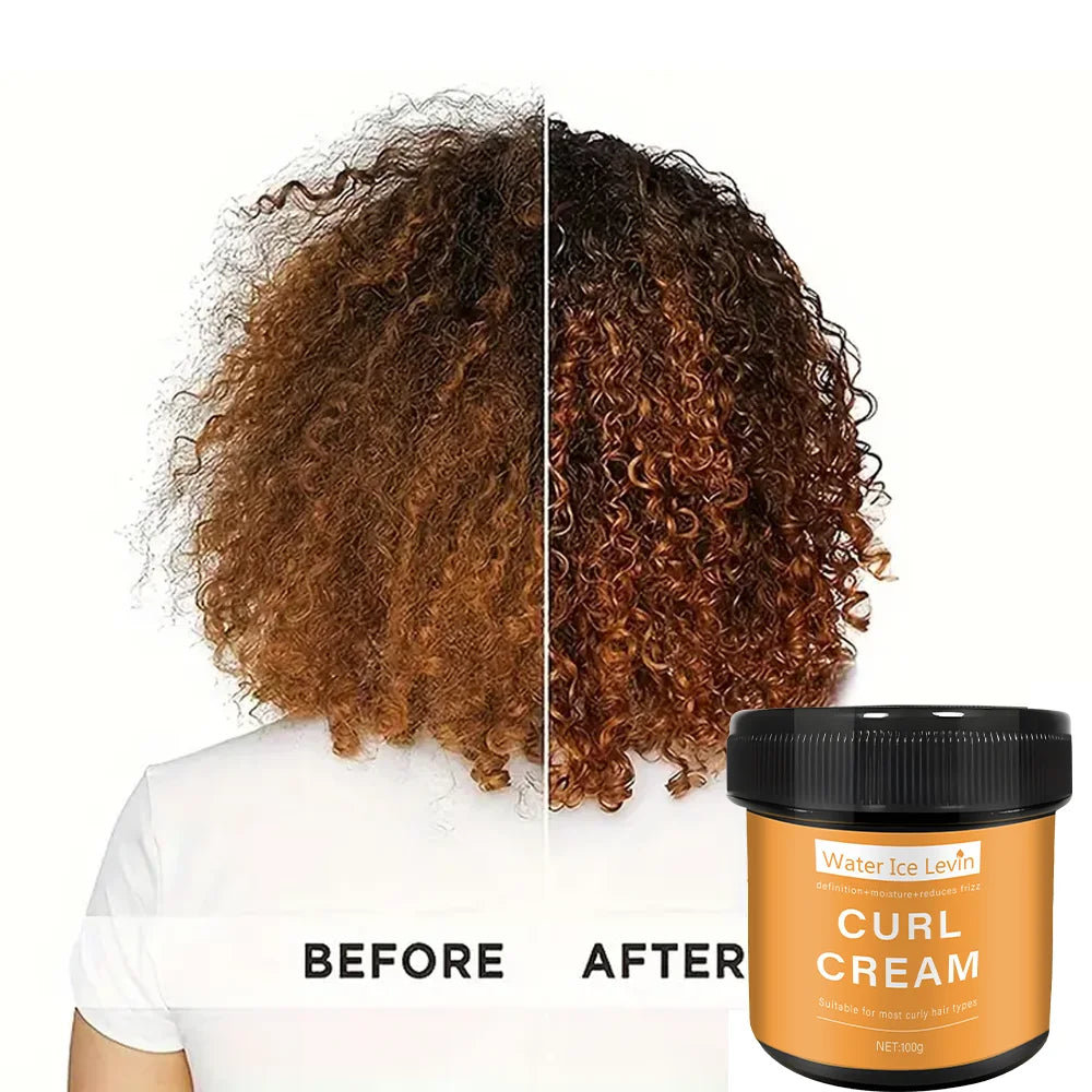 100g Curl Cream Hair Mask 1 minute quick repair damaged curly hair soft and smooth shiny straight deep moisturizing hair care Qme