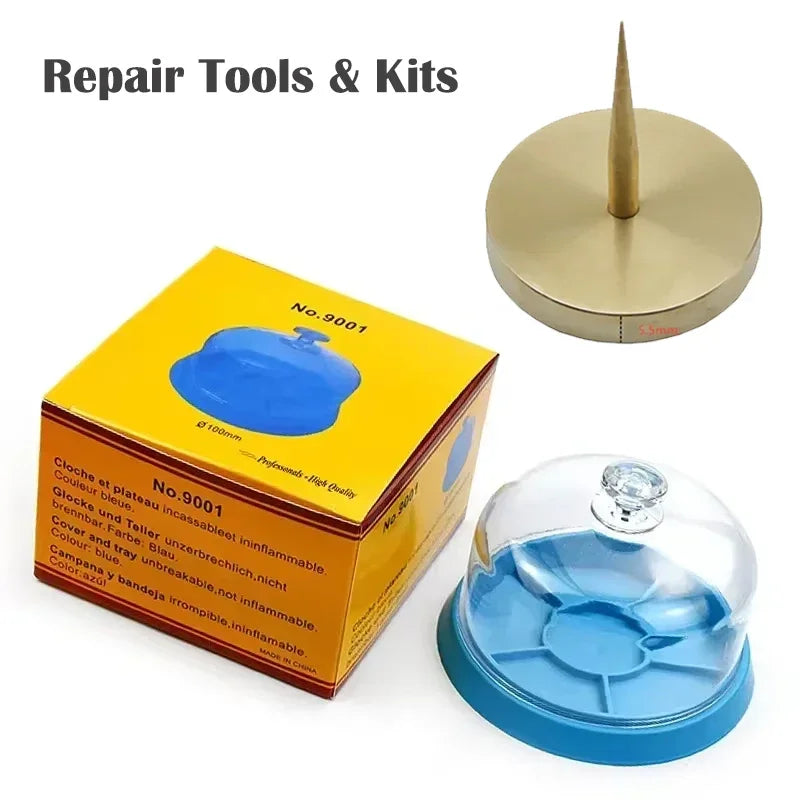 6 Slots Watch Dust Sheet Cover with Tray Watch Movement Repair Tool Jewelry tools Spare Protector Watchmaker Repair Tool Qme