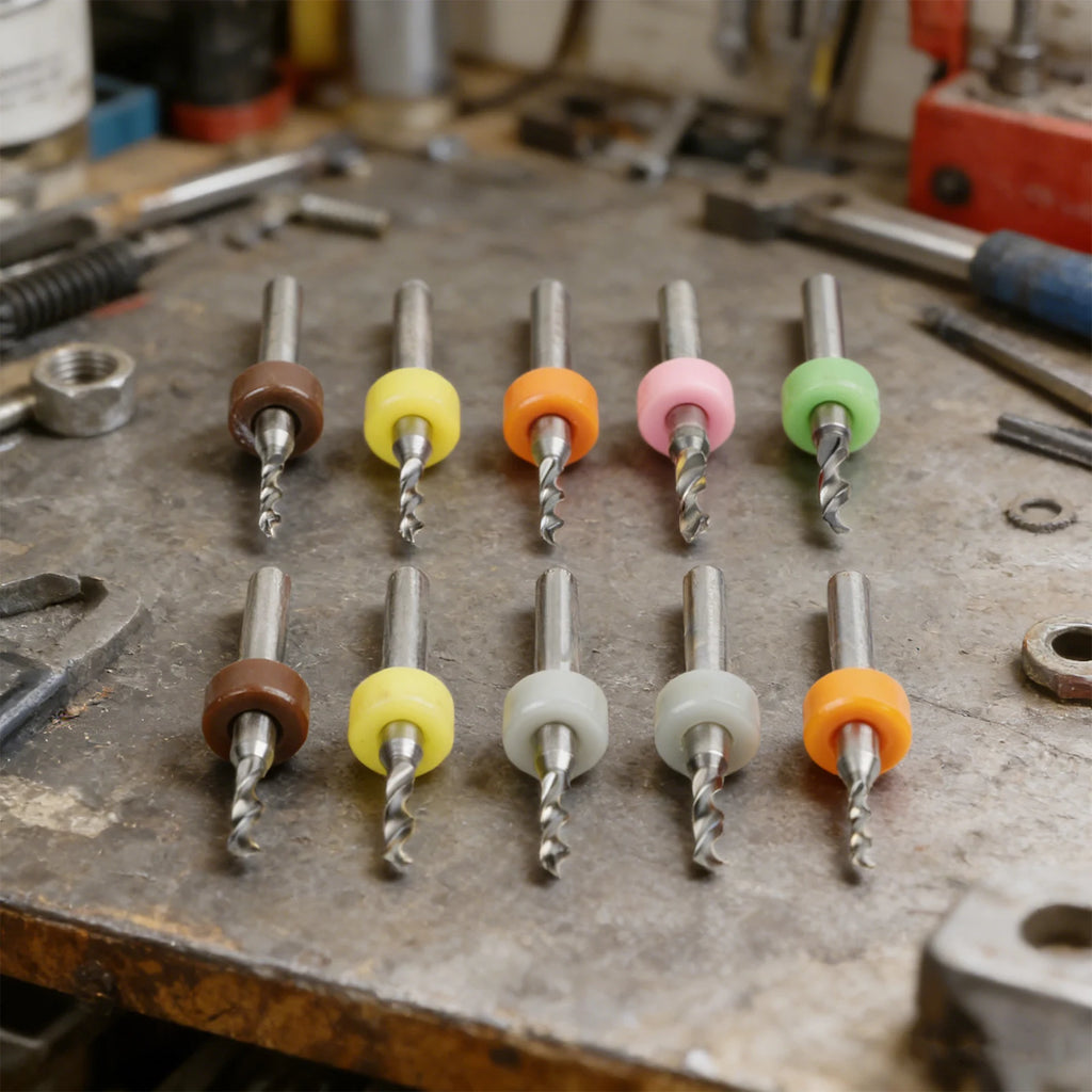10pcs / Set Drill Bits Coated PCB Milling Cutters Circuit Board Carving Knives Steel Power Tool Accessories Workshop Equipment Qme