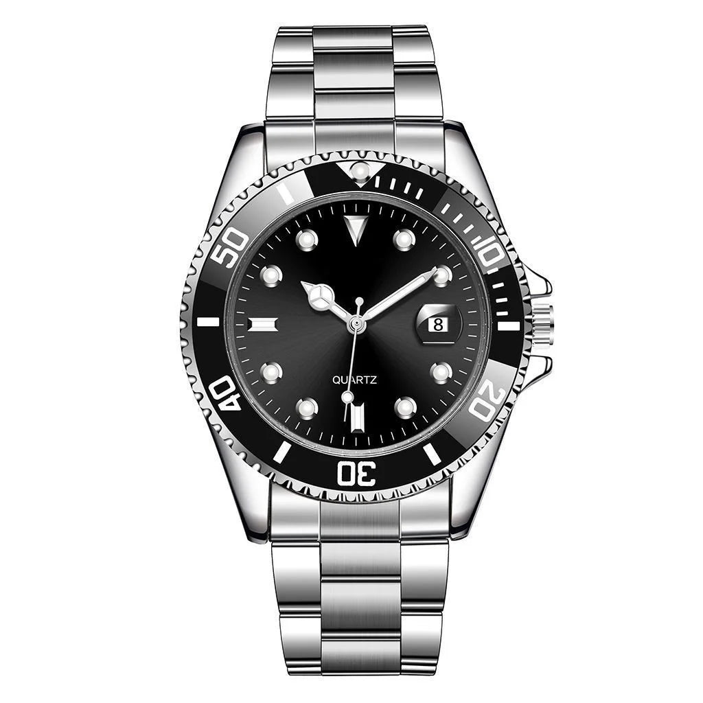 Foreign Trade Green Water Ghost Watch Men's Watch Men's Watch Fashion Steel Belt Quartz Watch Qme 2