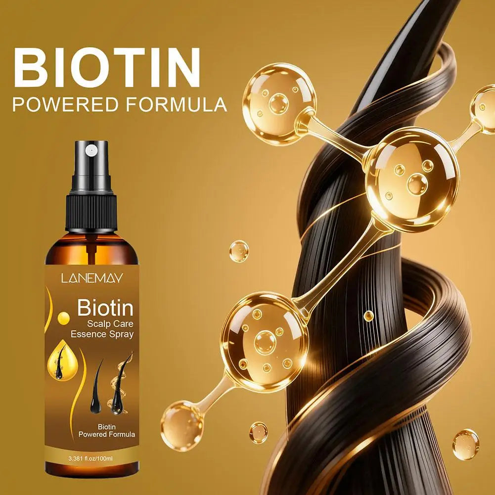 Biotin Scalp Care Essence Spray 100ml, Serum For Hair Loss, Nourishing Scalp Treatment For Thinning Hair Qme