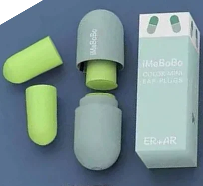 Anti noise, sleep - learning, special, professional, super sound insulation, anti snoring, sleep to work capsule earplug Qme Gemstone green