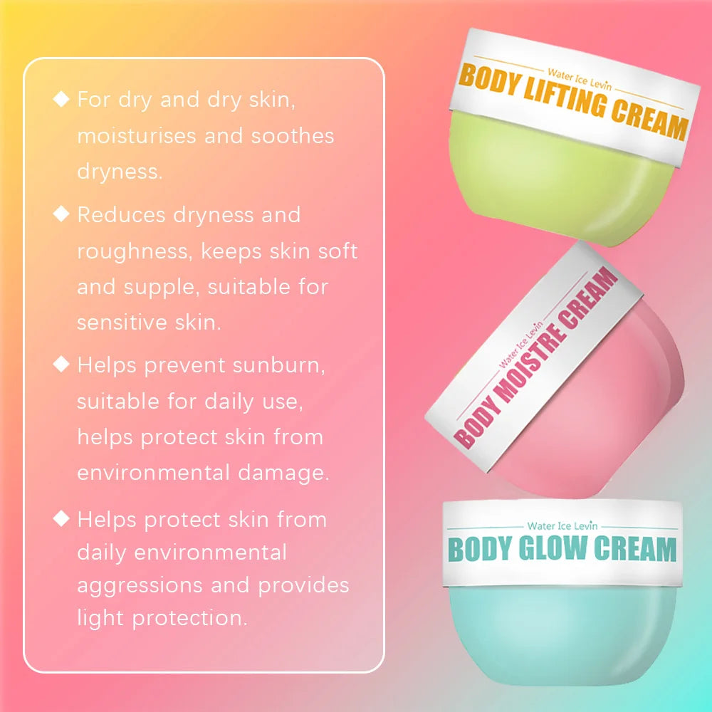 New 3-piece skin care set, body glow cream, firming body cream, body moisturizer for firming and lifting body skin Qme