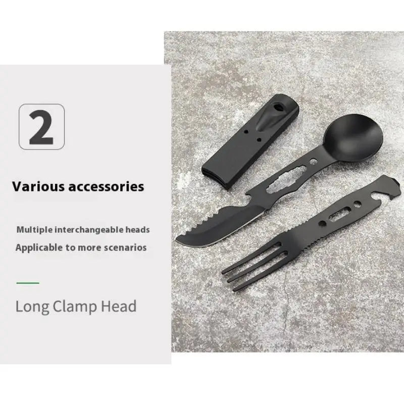 Multi Functional Camping Knives Tableware Outdoor Stainless Steel Qme