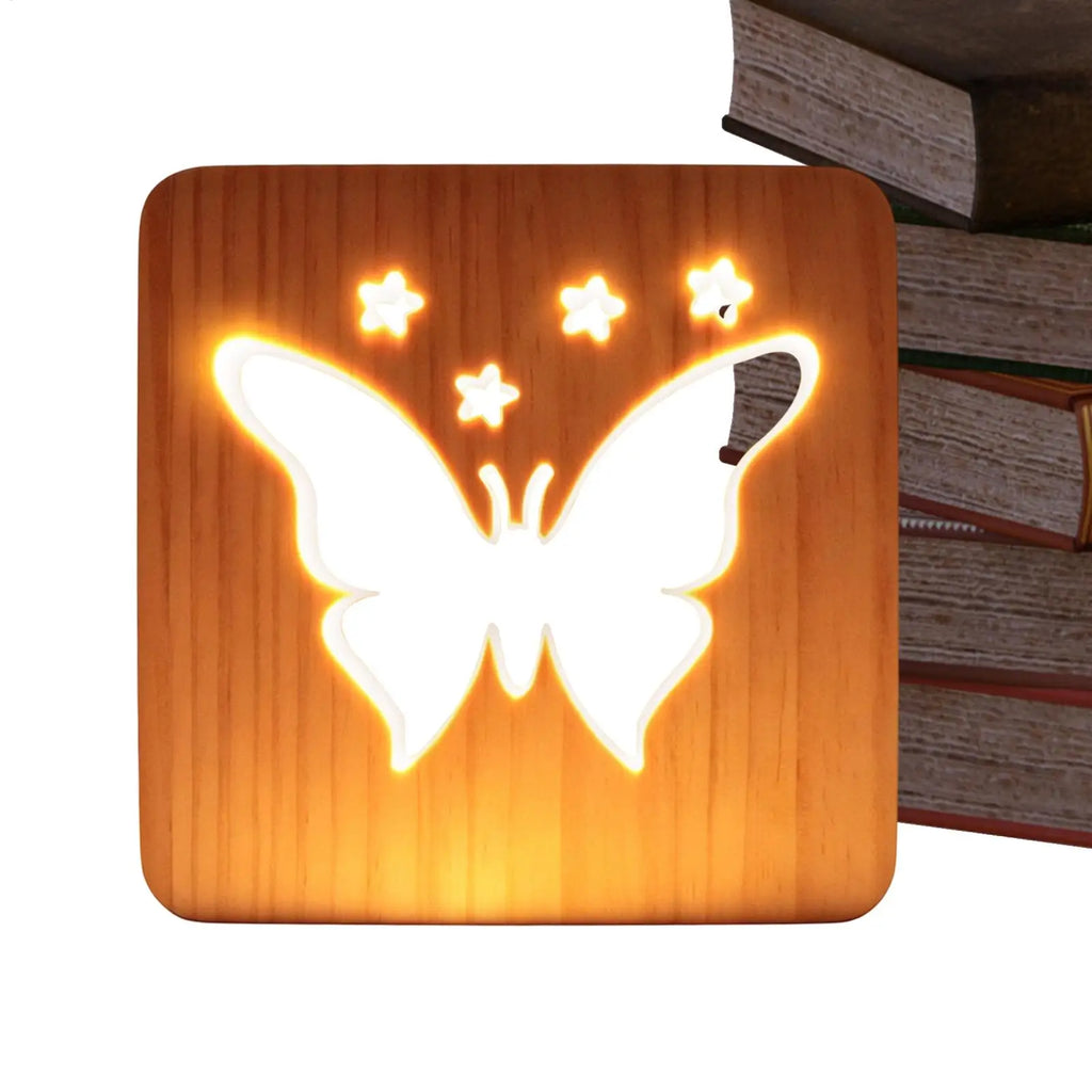 Bedroom Desk Lamp Wooden Table Atmosphere Lighting Bedside LED Light Qme