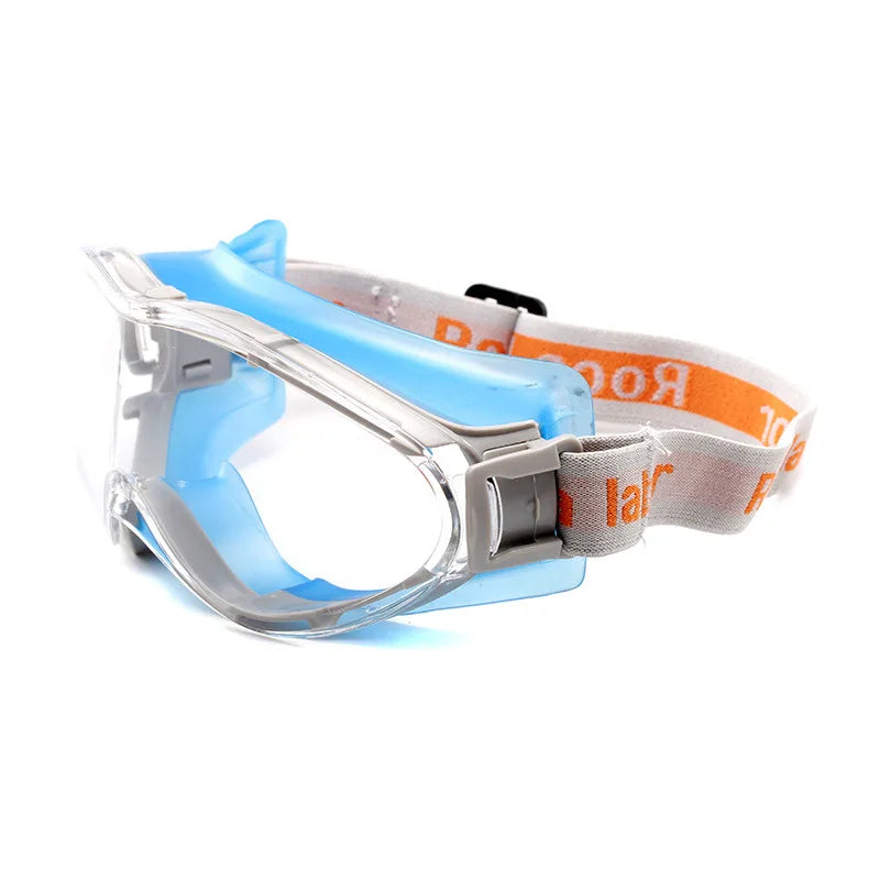Eye protection for anti - fog, windproof, splash - proof in work, outdoor sports, experimental cutting with safety glasses Qme Blue