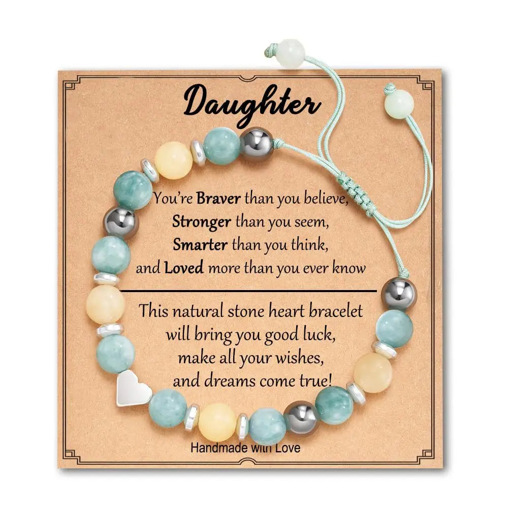 Arrival Gifts Birthday Love-natural Stone Beaded Bracelet Handwoven