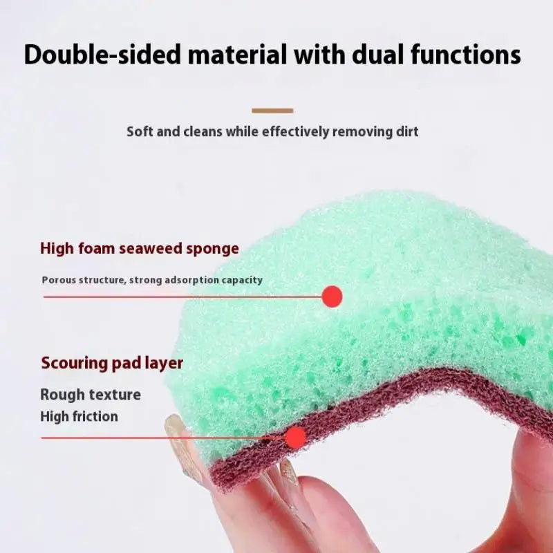 Kitchen Stain Removal Sponge Clean Cotton Dishwashing Wipes Bathroom Qme