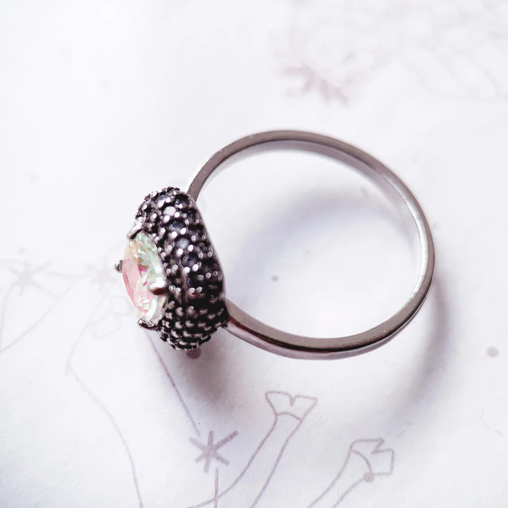 Ring Iridescent,Fine Jewerly For Women,2022 Spring Brand New Classic Vintage Gift In 925 Sterling Silver Qme