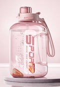 Extra Large Capacity Sports Fitness Straw Water Bottle Qme pink