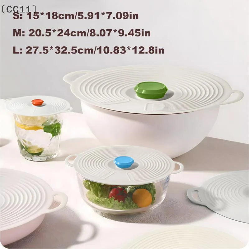 CC11Silicone Fresh-keeping Lid Anti-spill Dust-proof Leak-proof Qme