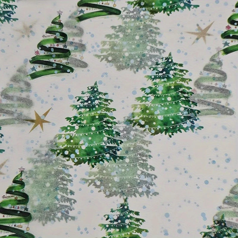 10/20 sheets of colorful lightweight Christmas tree pattern tissue paper, gift wrapping paper, suitable for weddings, Christmas Qme