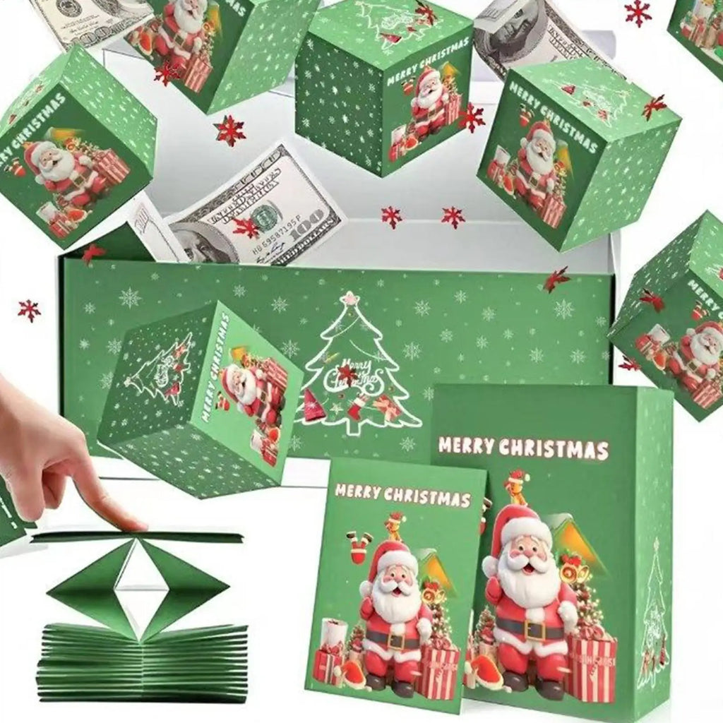 Pop Christmas Cards Boxed Money Holders Dispenser Festive Container Qme