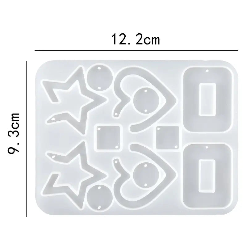 Earring Resin Molds Jewelry Casting Molds Silicone Pendent Epoxy Resin Molds for Women Earrings DIY Jewelry Making Supplies Qme Style 7