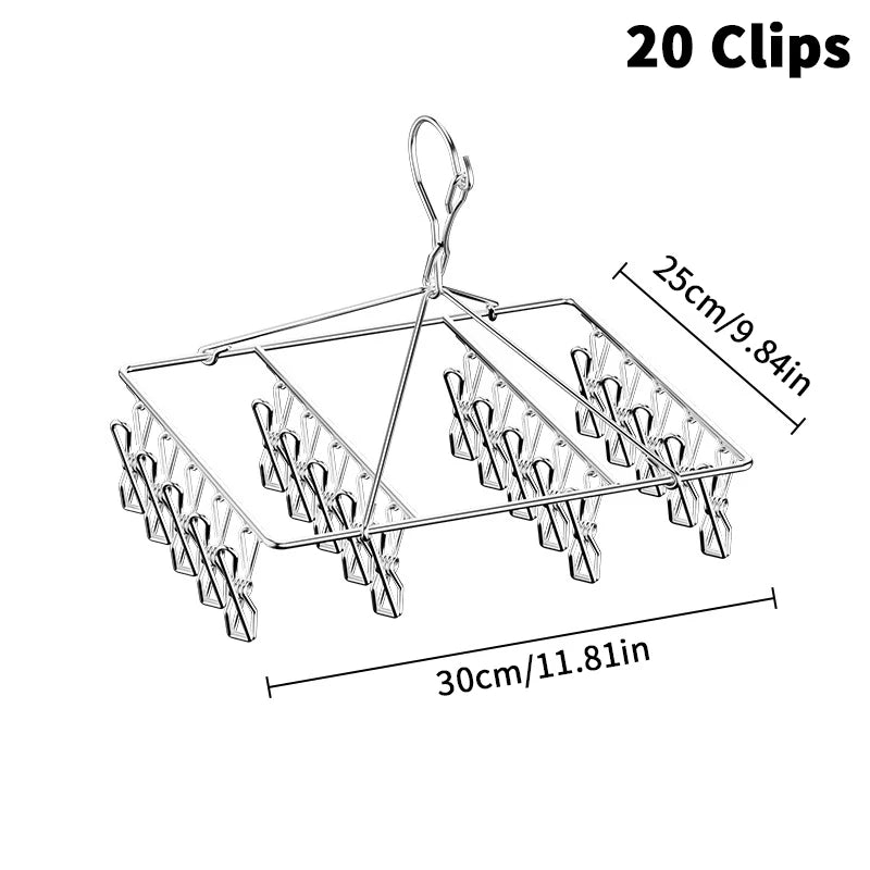 Laundry Hanger Clothesline Dryer Bra Towel Rack Clothes Airer Peg Qme A