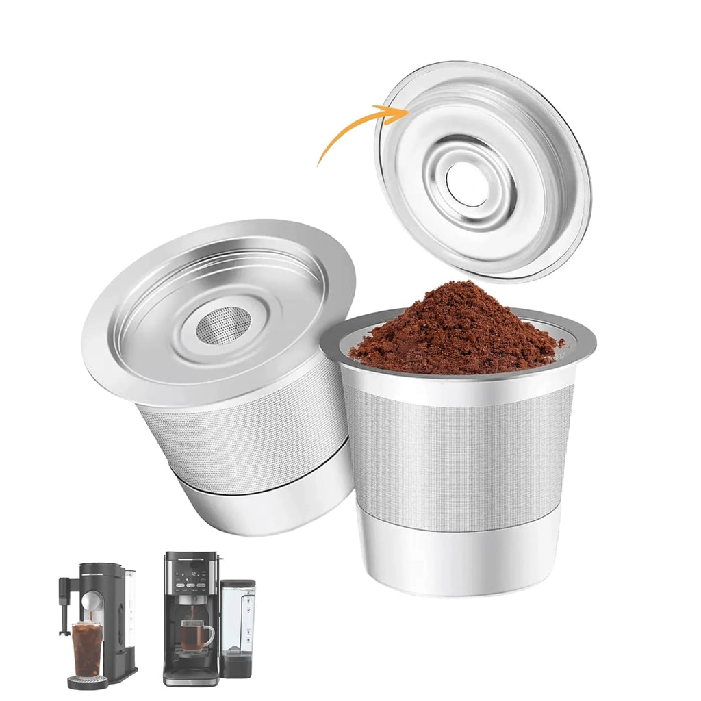 SUS304 Stainless Steel Reusable K-cups Coffee Pods Compatible Ninja Qme