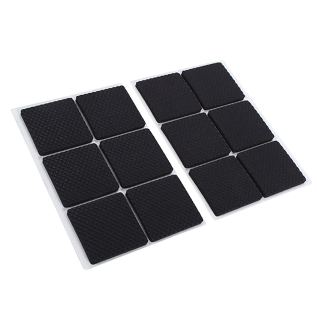12Pcs Rubber Feet Pads Black NOn slip Self Adhesive Floor Protectors Furniture Sofa Table Chair Rubber Feet Pads Qme