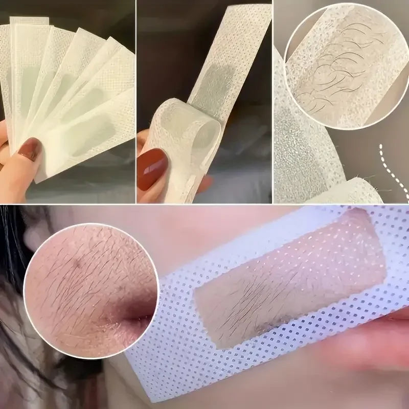 6 Hair Removal Wax Strips Cold Paper Face Arm Leg Body Skin-friendly Qme